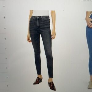 Top shop Jamie high waisted skinny wash jeans black